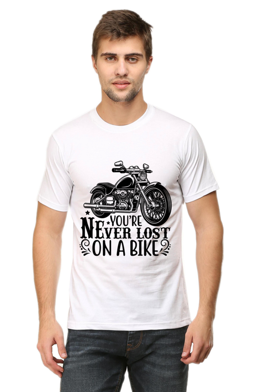 You're Never Iost On A Bike-Motorcycle ,Unisex T-Shirt