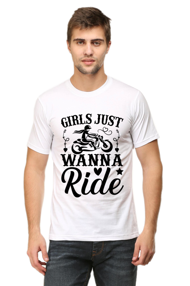 Girl Just Wanna Ride -Motorcycle ,Unisex T-Shirt