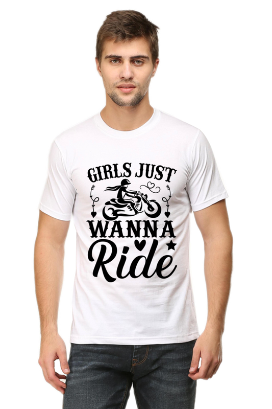 Girl Just Wanna Ride -Motorcycle ,Unisex T-Shirt