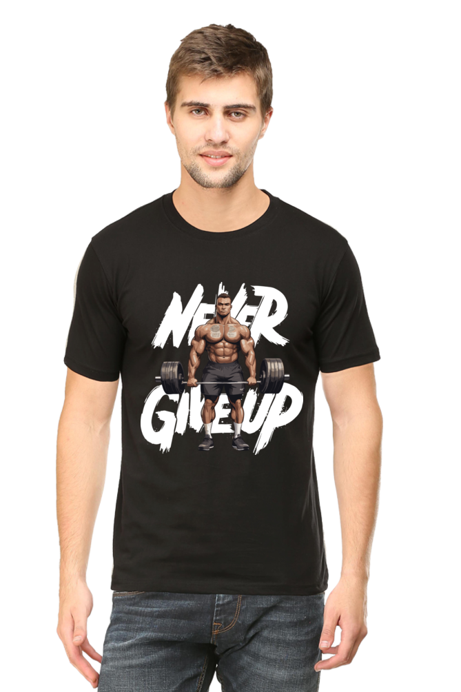 Never Give Up-Gym Unisex T-Shirt