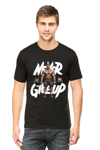 Never Give Up-Gym Unisex T-Shirt