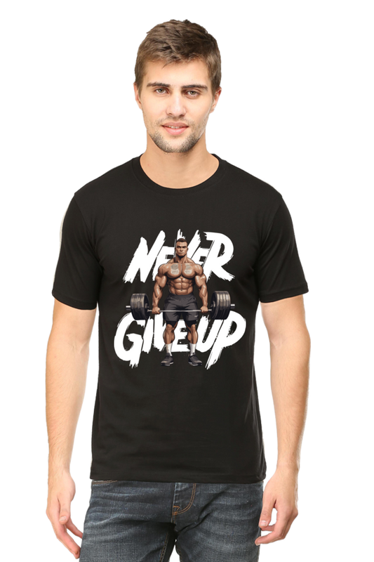 Never Give Up-Gym Unisex T-Shirt